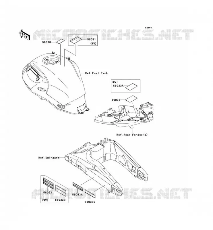 LABELS Kawasaki MOTOS 650 2012 VERSYS 650 ABS  KLE650DCF