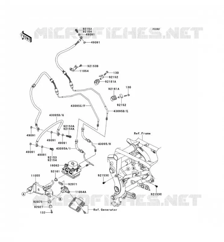 BRAKE PIPE Kawasaki MOTOS 650 2012 VERSYS 650 ABS  KLE650DCF