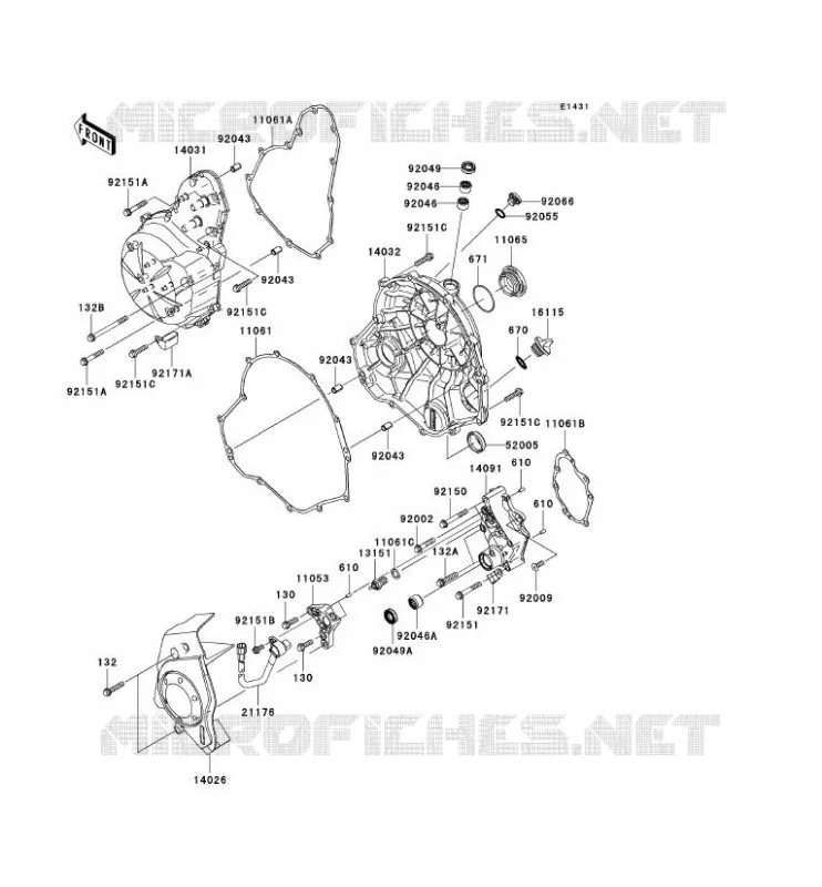 ENGINE COVERS Kawasaki MOTOS 650 2012 VERSYS 650 ABS  KLE650DCF