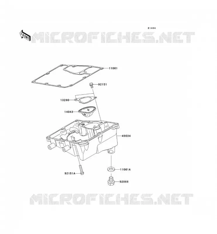 OIL PAN Kawasaki MOTOS 650 2012 VERSYS 650 ABS  KLE650DCF