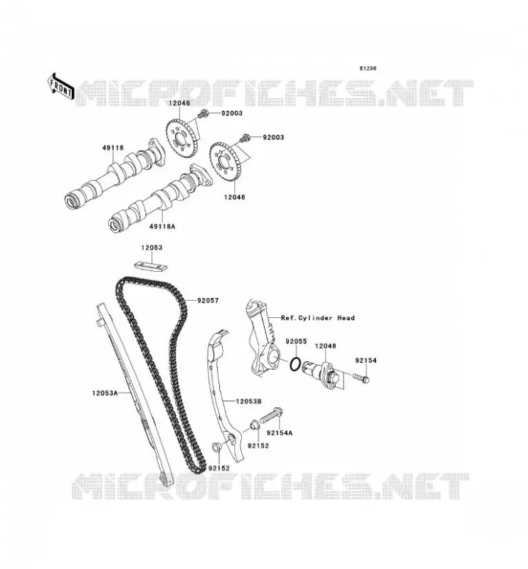 CAMSHAFT - TENSIONER Kawasaki MOTOS 650 2013 VERSYS 650 ABS  KLE650DDF