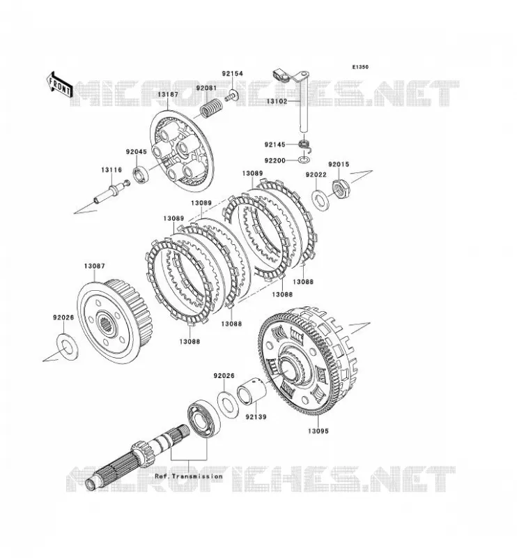 CLUTCH Kawasaki MOTOS 650 2014 VERSYS 650 ABS  KLE650DEF