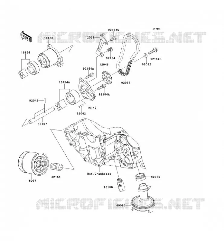 OIL PUMP Kawasaki MOTOS 650 2014 VERSYS 650 ABS  KLE650DEF