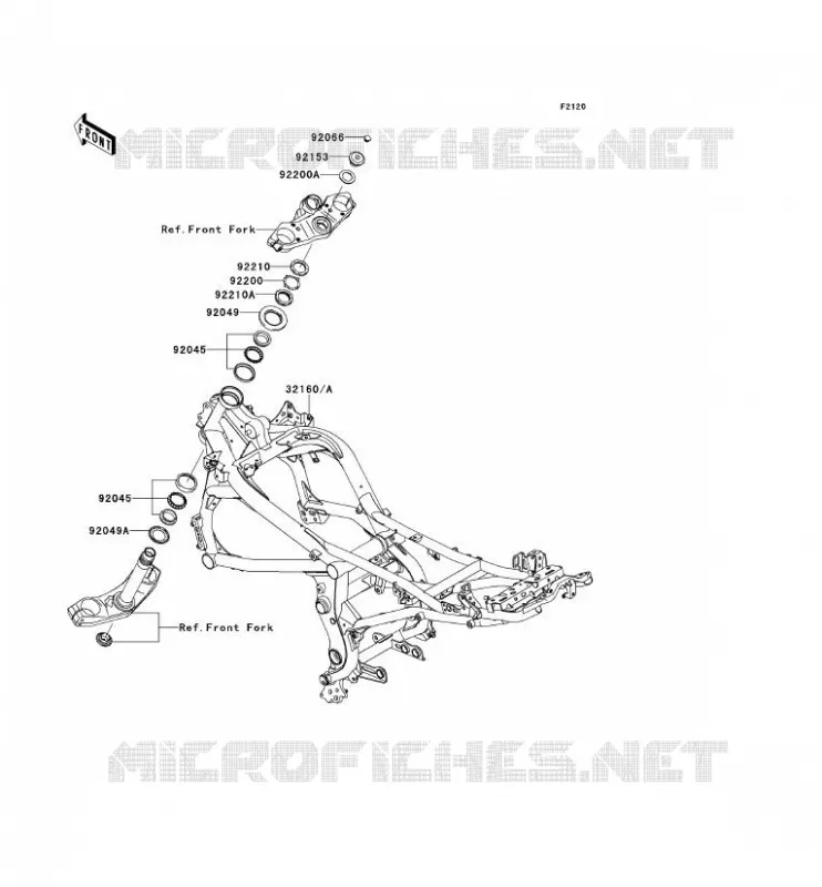 CHASSIS Kawasaki MOTOS 650 2014 VERSYS 650 ABS  KLE650DEF