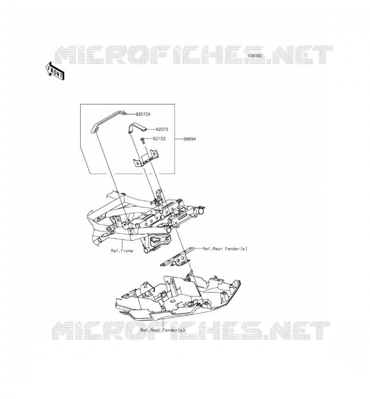ACCESSORY (SUPPORT ANTIVOL U) Kawasaki MOTOS 650 2015 VERSYS 650  KLE650EFF