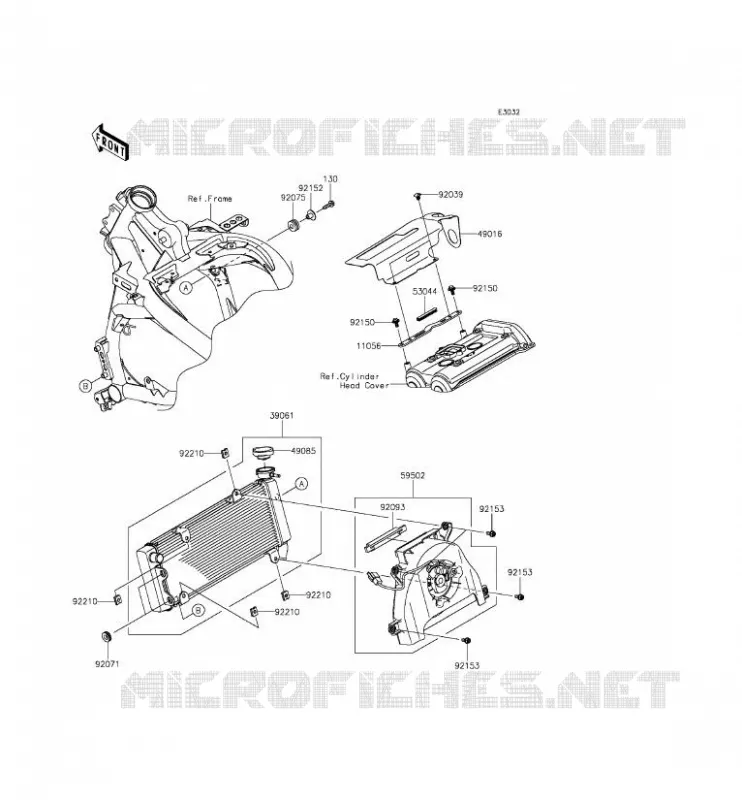 RADIATOR Kawasaki MOTOS 650 2015 VERSYS 650  KLE650EFF