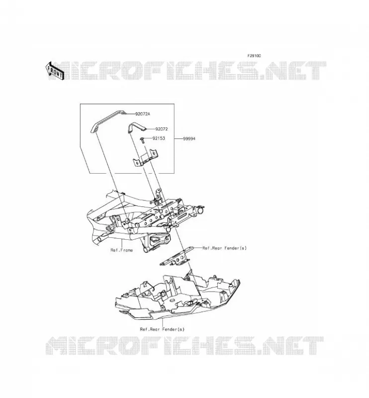 ACCESSORY (SUPPORT ANTIVOL U) Kawasaki MOTOS 650 2015 VERSYS 650  KLE650EFF