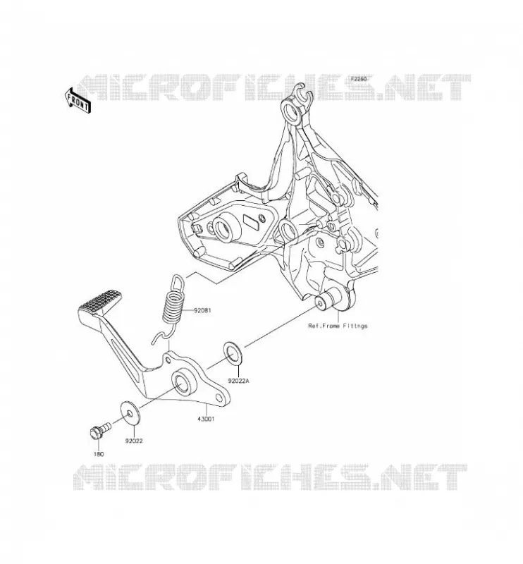 BRAKE PEDAL Kawasaki MOTOS 650 2015 VERSYS 650  KLE650EFF