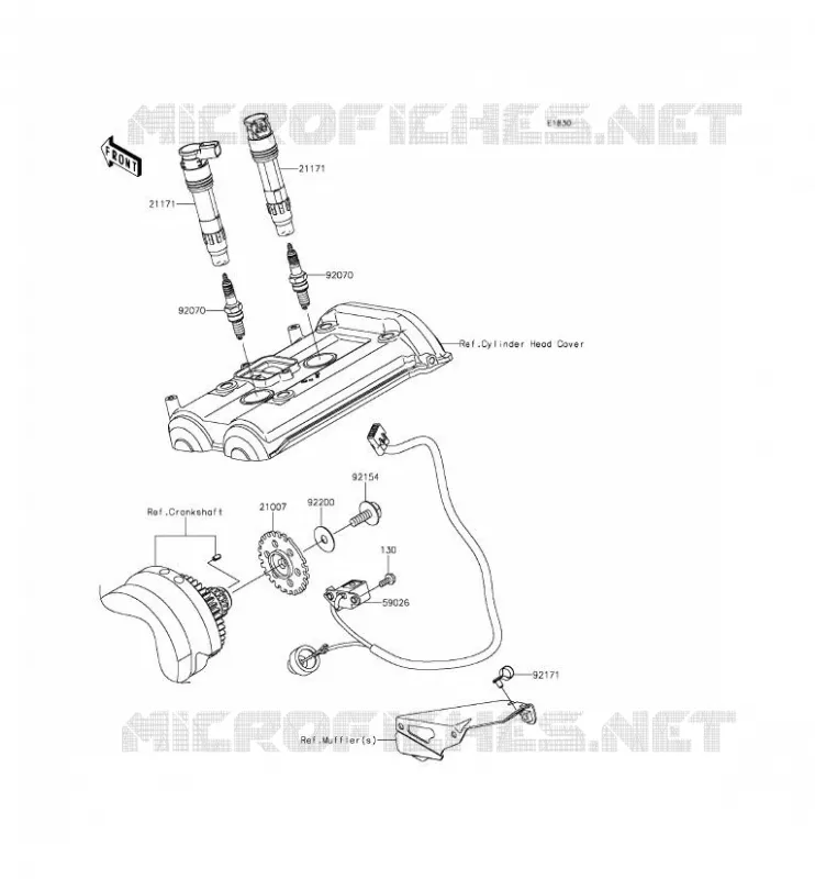 IGNITION SYSTEM Kawasaki MOTOS 650 2015 VERSYS 650  KLE650EFF