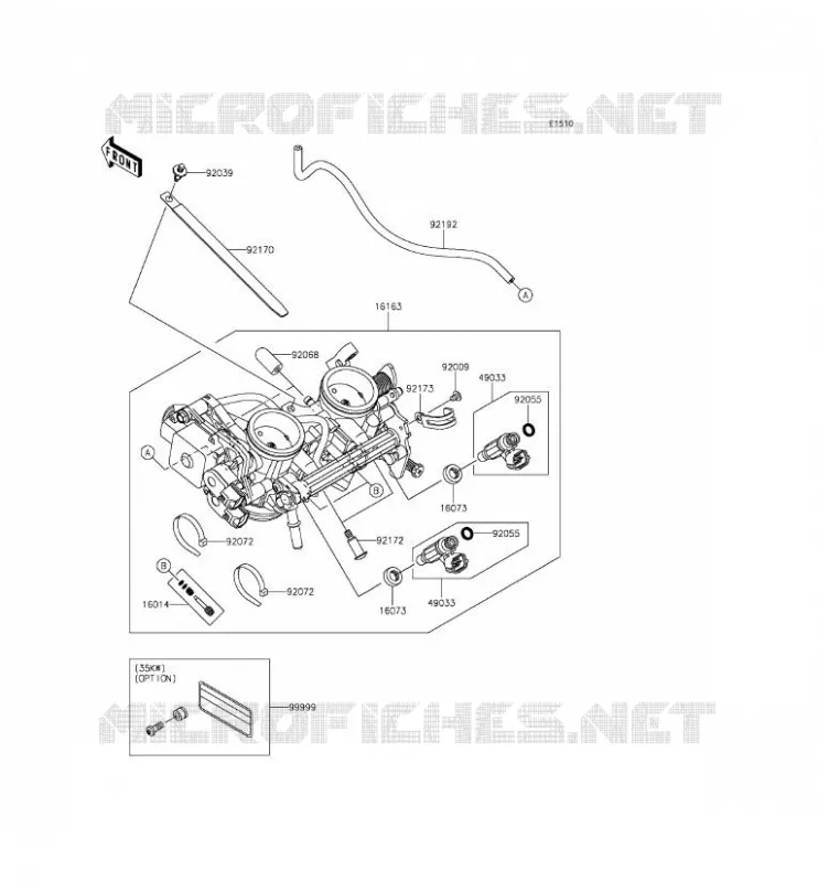 CARBURETOR Kawasaki MOTOS 650 2015 VERSYS 650 ABS  KLE650FFF