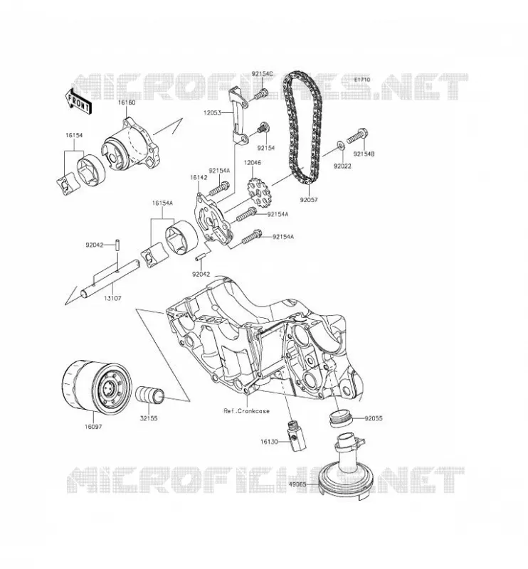 OIL PUMP Kawasaki MOTOS 650 2015 VERSYS 650 ABS  KLE650FFF