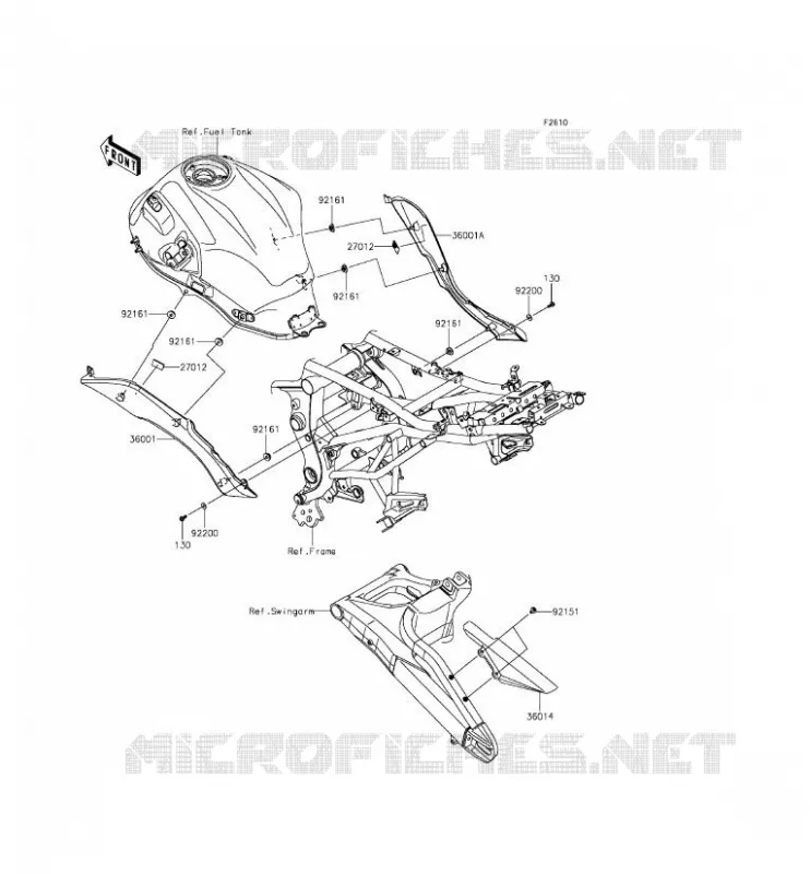 SIDE COVERS - CHAIN COVER Kawasaki MOTOS 650 2015 VERSYS 650 ABS  KLE650FFF