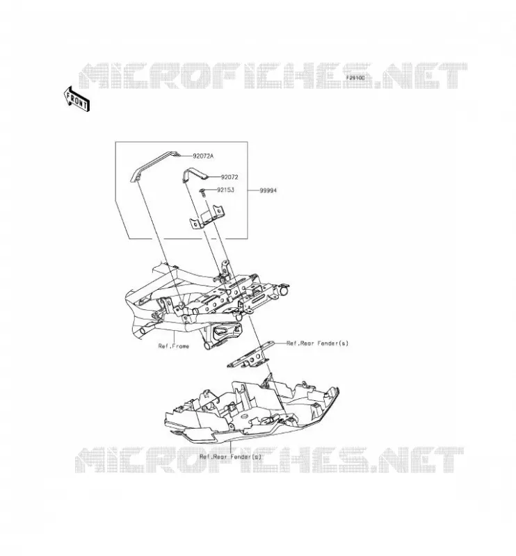 ACCESSORY (SUPPORT ANTIVOL U) Kawasaki MOTOS 650 2015 VERSYS 650 ABS  KLE650FFF