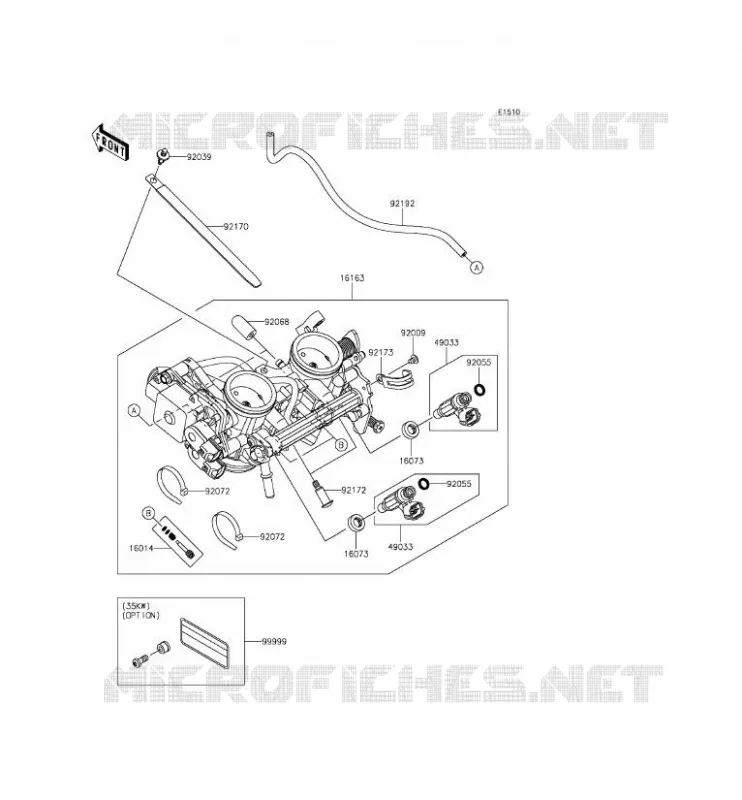 CARBURETOR Kawasaki MOTOS 650 2015 VERSYS 650 ABS  KLE650FFF