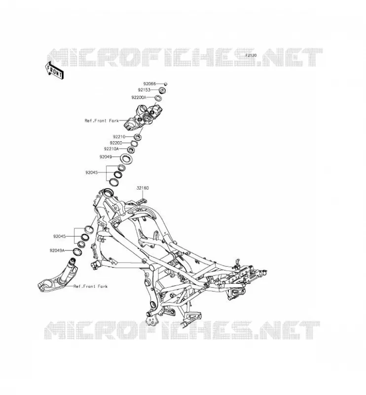 CHASSIS Kawasaki MOTOS 650 2015 VERSYS 650 ABS  KLE650FFF