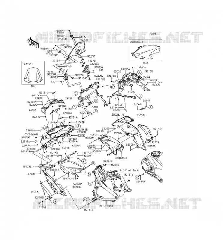 COWLING Kawasaki MOTOS 650 2015 VERSYS 650 ABS  KLE650FFF