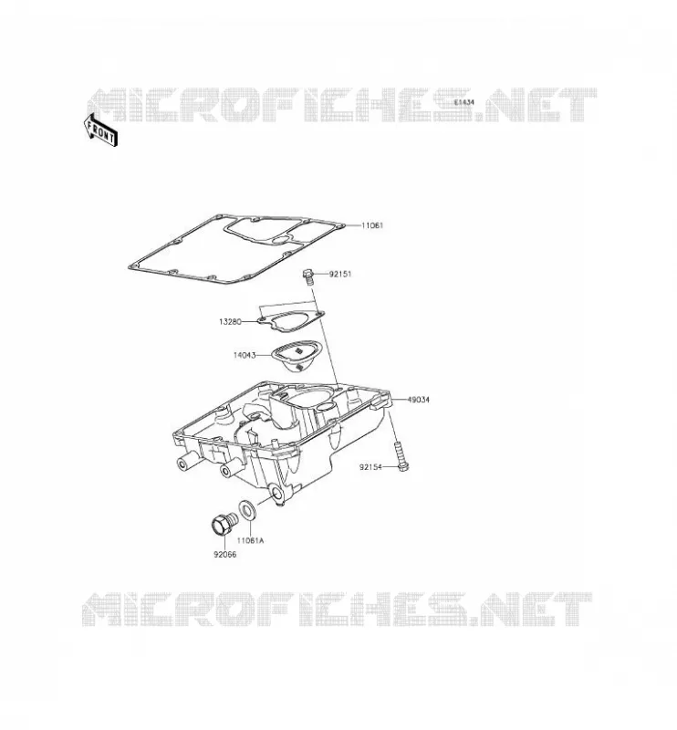 OIL PAN Kawasaki MOTOS 650 2015 VERSYS 650 ABS  KLE650FFF