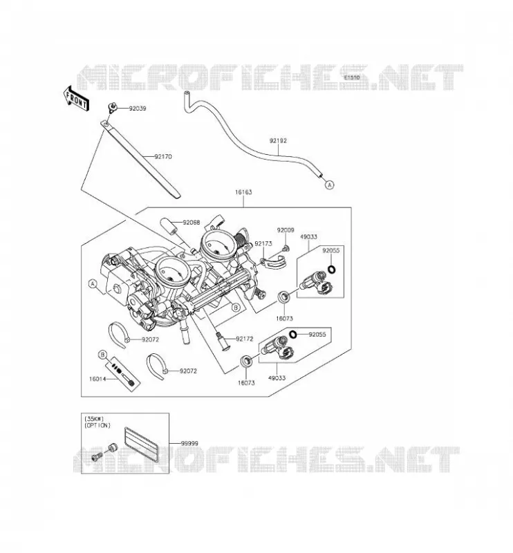 CARBURETOR Kawasaki MOTOS 650 2015 VERSYS 650 ABS  KLE650FFF