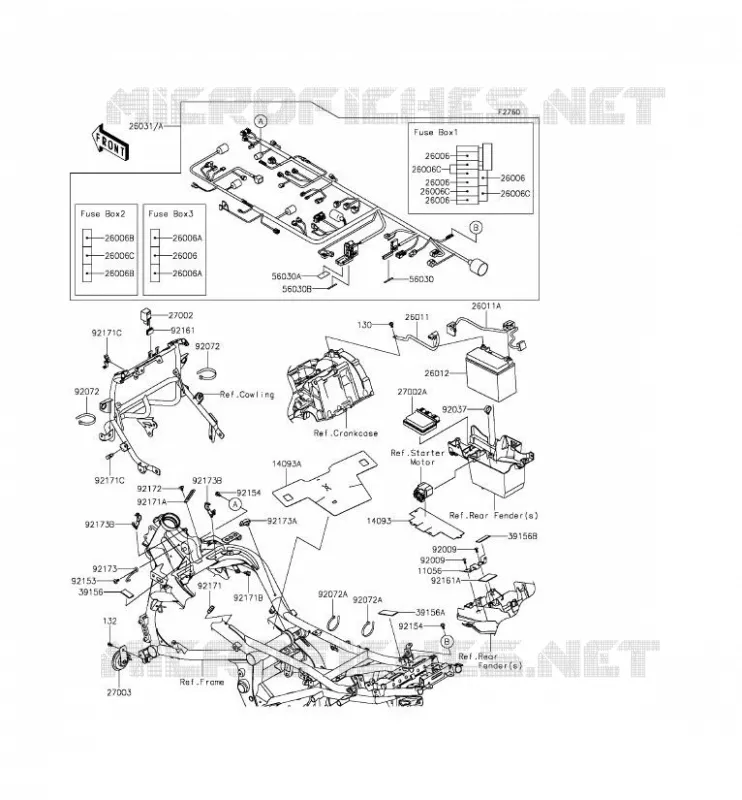 CHASSIS ELECTRICAL EQUIPMENT Kawasaki MOTOS 650 2015 VERSYS 650 ABS  KLE650FFF