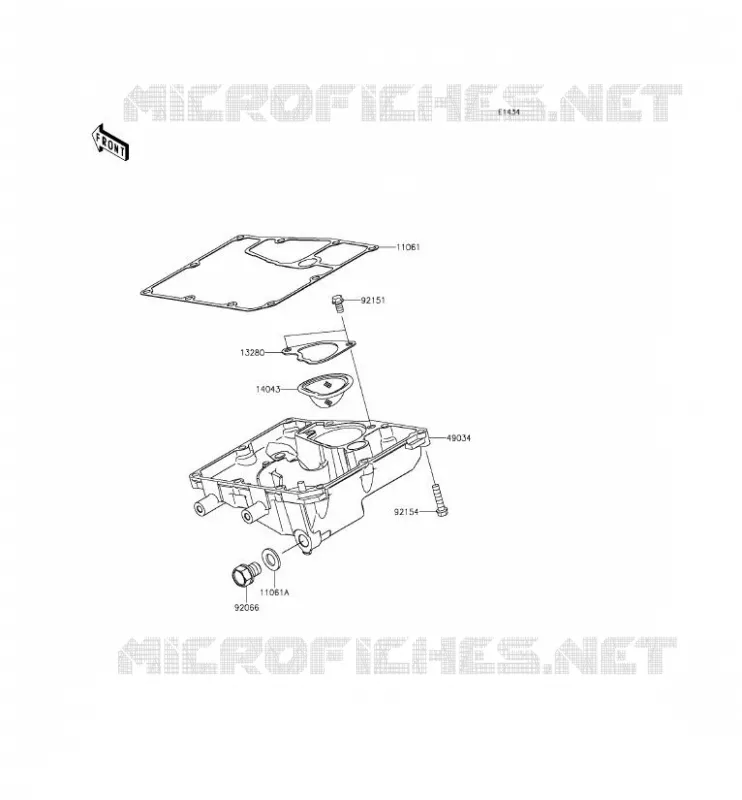 OIL PAN Kawasaki MOTOS 650 2015 VERSYS 650 ABS  KLE650FFF