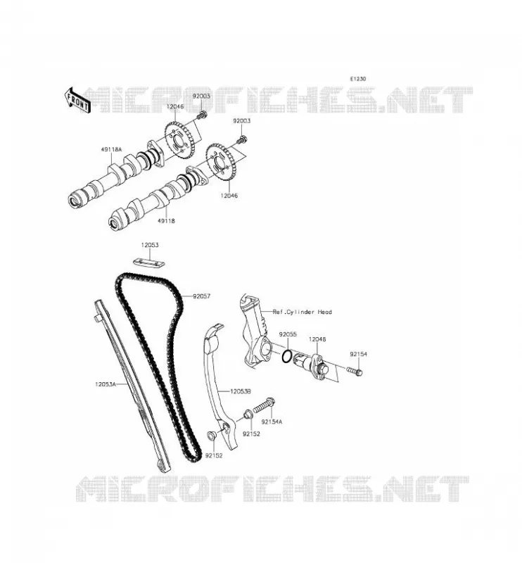 CAMSHAFT - TENSIONER Kawasaki MOTOS 650 2016 VERSYS 650 ABS  KLE650FGF