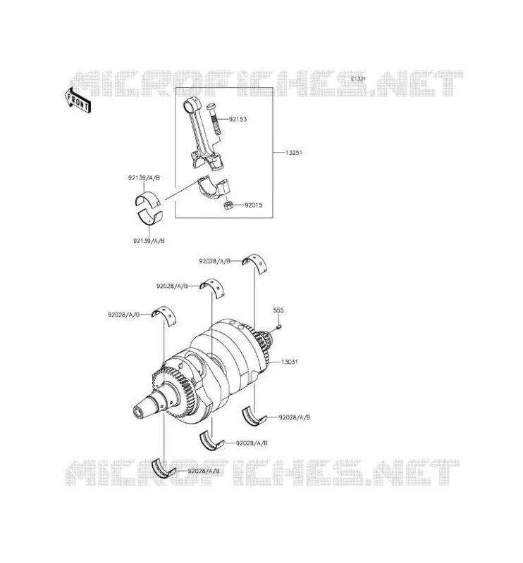 CRANKSHAFT Kawasaki MOTOS 650 2016 VERSYS 650 ABS  KLE650FGF