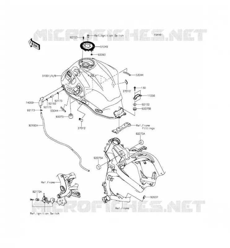 FUEL TANK Kawasaki MOTOS 650 2016 VERSYS 650 ABS  KLE650FGF