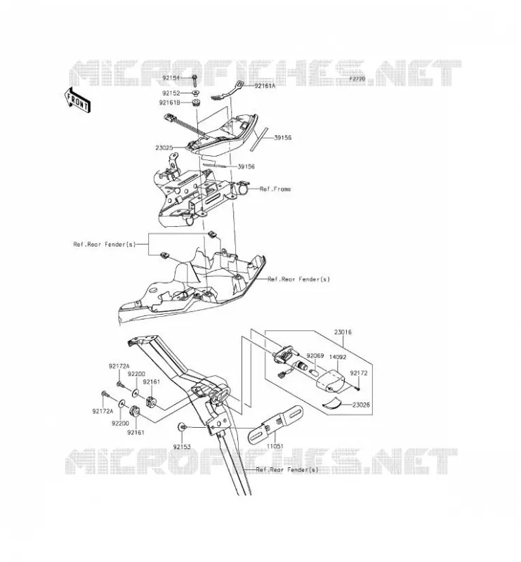 TAILIGHT(S) Kawasaki MOTOS 650 2016 VERSYS 650 ABS  KLE650FGF