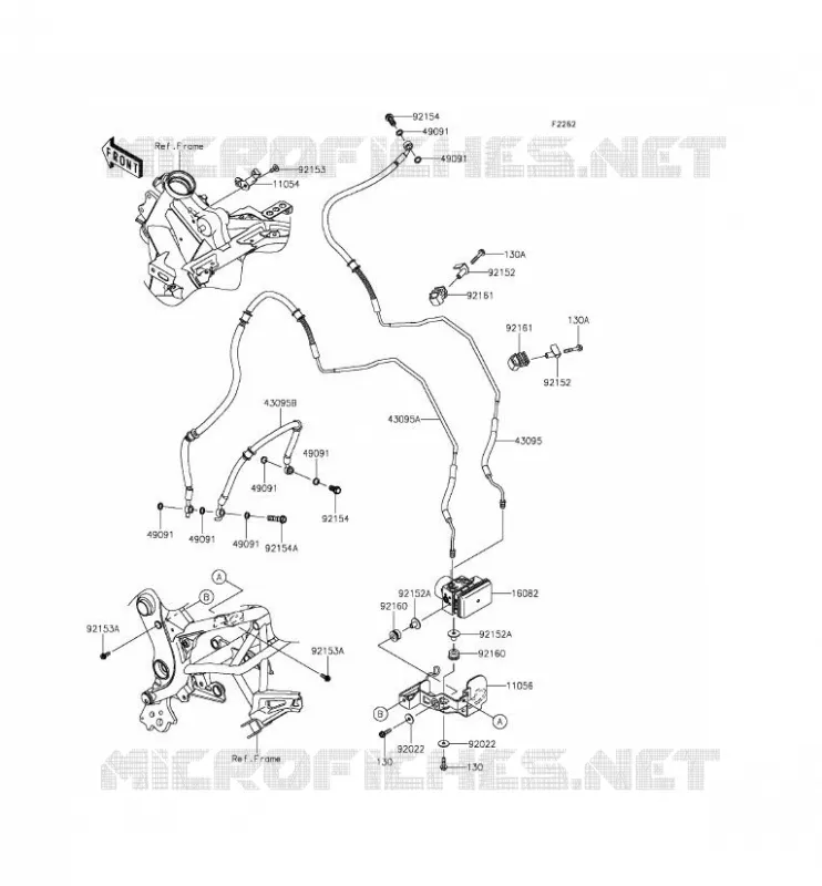 BRAKE PIPE Kawasaki MOTOS 650 2016 VERSYS 650 ABS  KLE650FGF