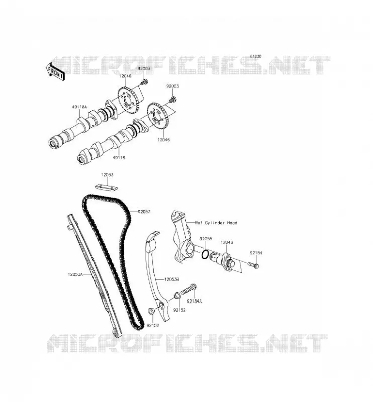 CAMSHAFT - TENSIONER Kawasaki MOTOS 650 2016 VERSYS 650 ABS  KLE650FGF