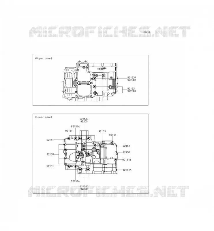 CRANKCASE BOLT Kawasaki MOTOS 650 2016 VERSYS 650 ABS  KLE650FGF