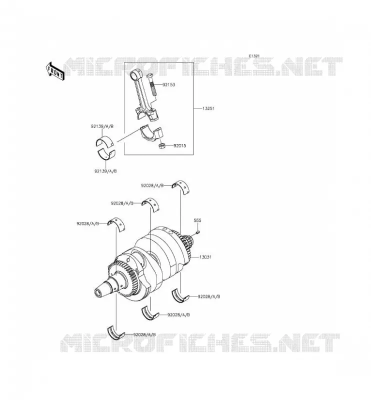 CRANKSHAFT Kawasaki MOTOS 650 2016 VERSYS 650 ABS  KLE650FGF