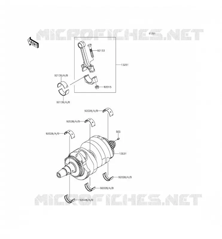 CRANKSHAFT Kawasaki MOTOS 650 2016 VERSYS 650 ABS  KLE650FGF