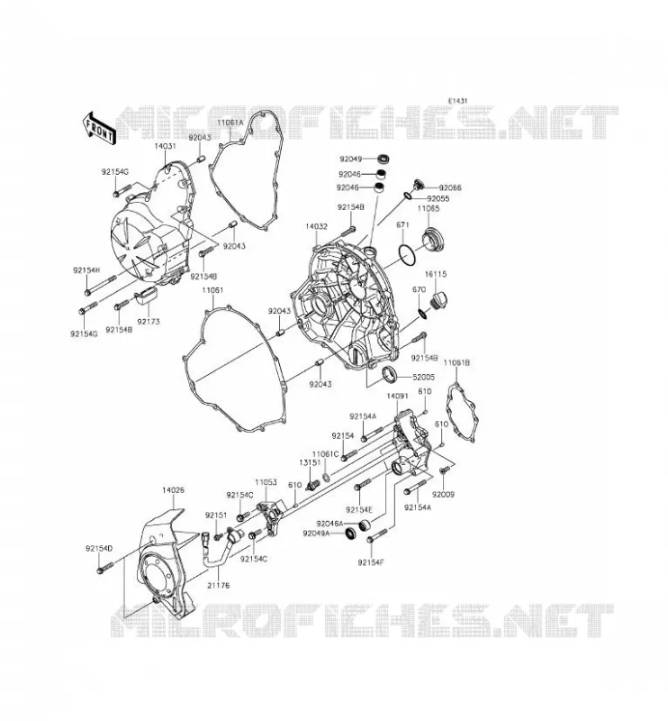 ENGINE COVERS Kawasaki MOTOS 650 2016 VERSYS 650 ABS  KLE650FGF
