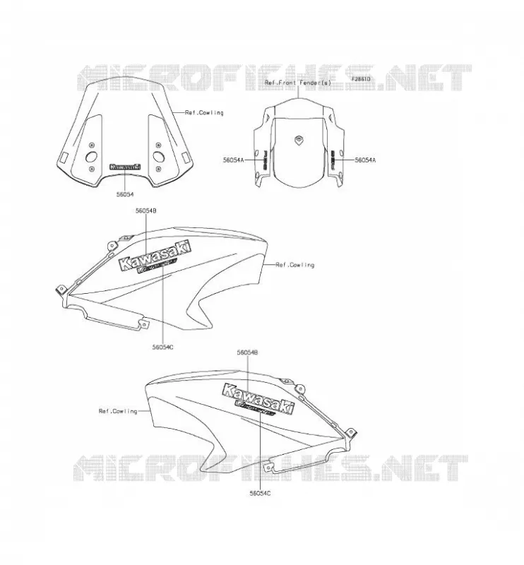 STICKER(GRAY) Kawasaki MOTOS 650 2016 VERSYS 650 ABS  KLE650FGF