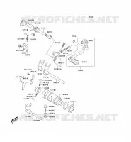 GEAR CHANGE DRUM   SHIFT FORKS voor Kawasaki KLX125 2003