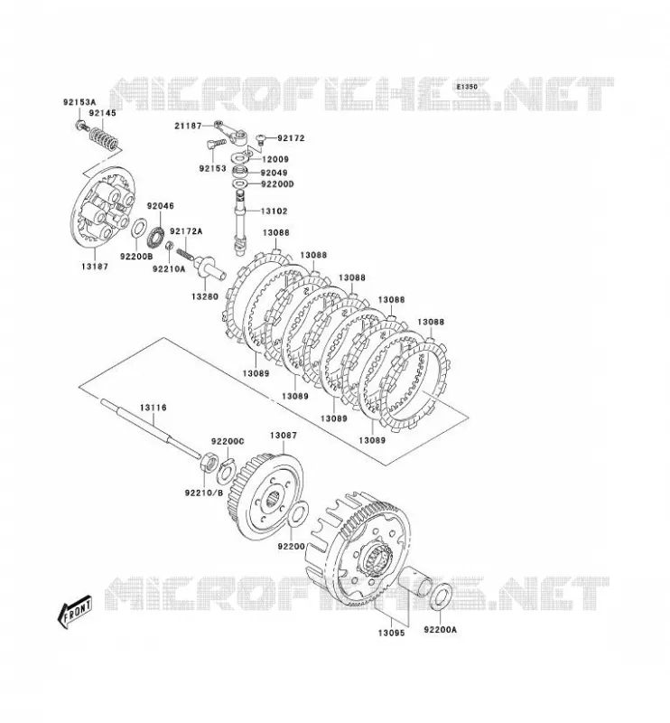 CLUTCH Kawasaki TOUT-TERRAIN 125 2004 KLX125  KLX125-A2