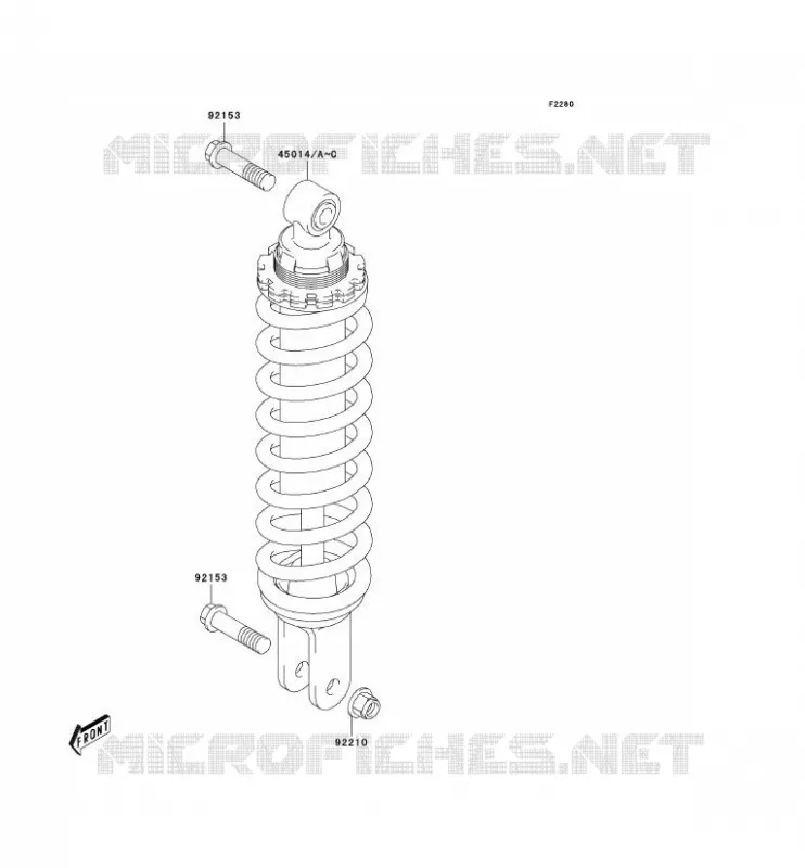 SUSPENSION - SHOCK ABSORBER Kawasaki TOUT-TERRAIN 125 2004 KLX125  KLX125-A2