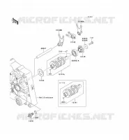 GEAR CHANGE DRUM   SHIFT FORKS voor Kawasaki KLX125 2011