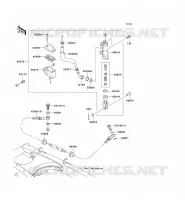 REAR MASTER CYLINDER voor Kawasaki KLX125 2011
