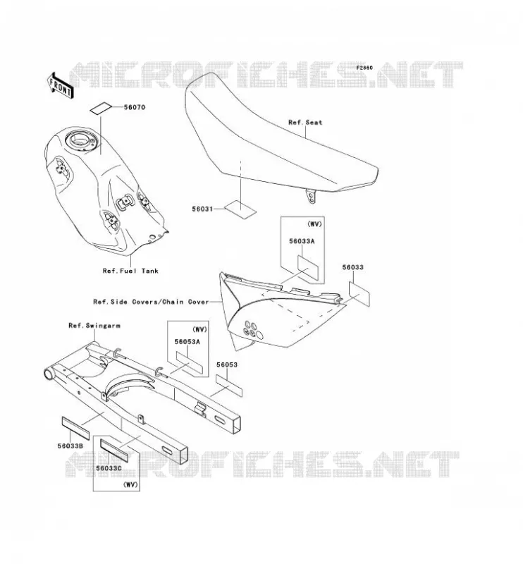 LABELS Kawasaki TOUT-TERRAIN 125 2011 KLX125  KLX125CBF