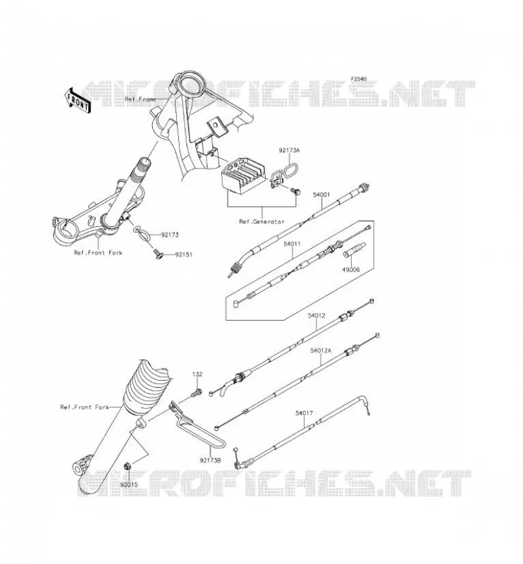 CABLES Kawasaki TOUT-TERRAIN 150 2014 KLX150L  KLX150EEF