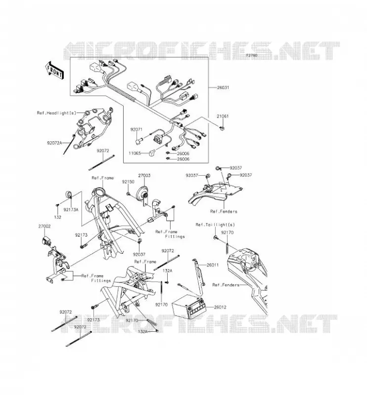CHASSIS ELECTRICAL EQUIPMENT Kawasaki TOUT-TERRAIN 150 2014 KLX150L  KLX150EEF