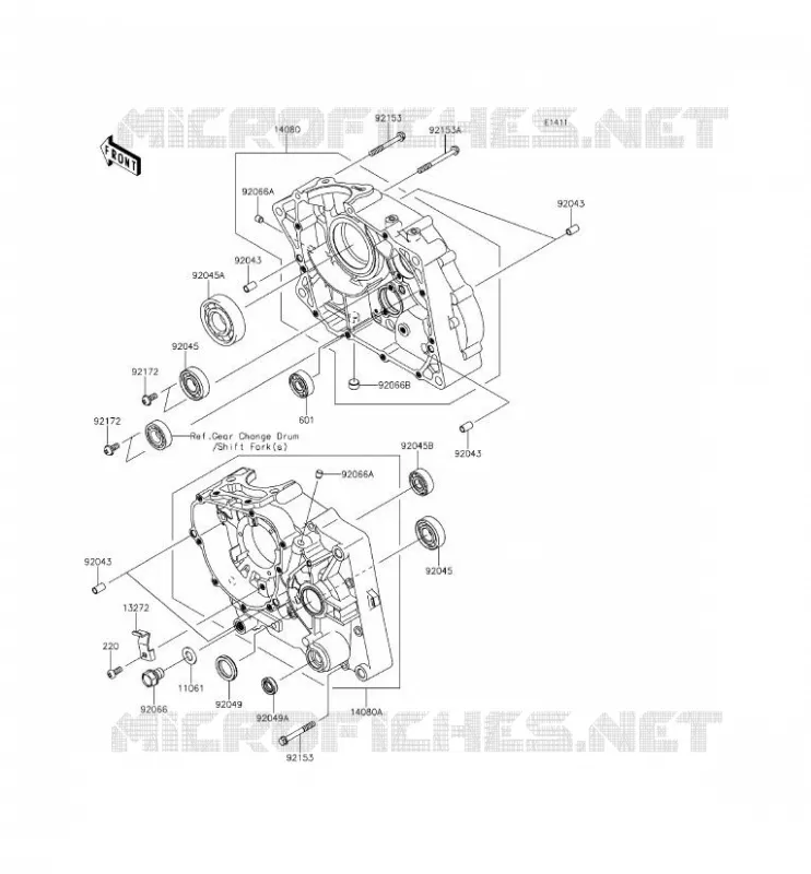 CRANKCASE(S) Kawasaki TOUT-TERRAIN 150 2014 KLX150L  KLX150EEF