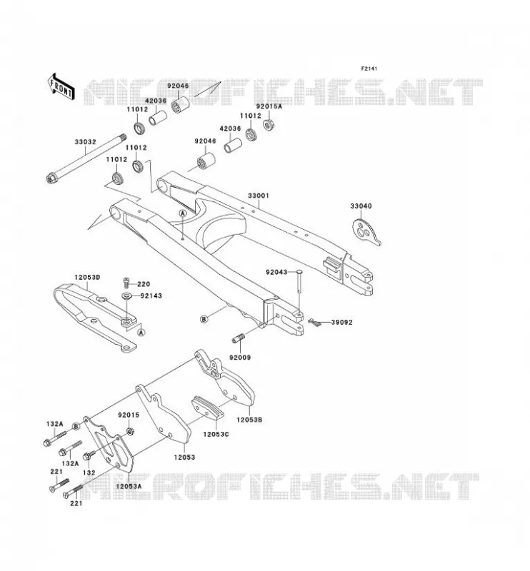 SWINGARM Kawasaki TOUT-TERRAIN 250 1996 KLX250R  KLX250-D4