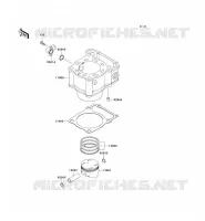 CYLINDER   PISTON  voor Kawasaki KLX250 1993
