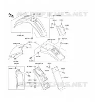FENDER voor Kawasaki KLX250 1993