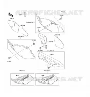 SIDE COVERS   CHAIN COVER voor Kawasaki KLX250 1993