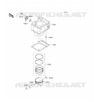 CYLINDER   PISTON  voor Kawasaki KLX250 2009