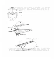 STICKER(EBONY) voor Kawasaki KLX250 2009